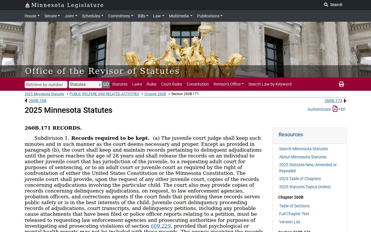Cass County warrant lookup and juvenile record access statute
