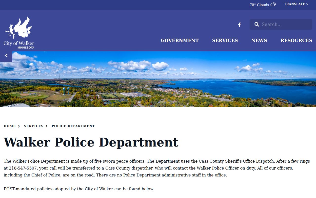 Walker warrant search police department and county dispatch routing