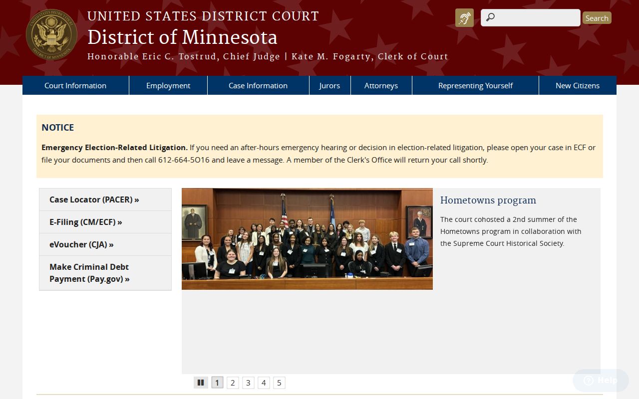 Cass County arrest warrant records and federal District of Minnesota resources